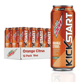 Product Summary: Mountain Dew Kickstart, Orange Citrus, 92mg Caffeine, Vitamins B & C, 80 Calories, 5% Juice, 16 Fl Oz (Pack of 12)