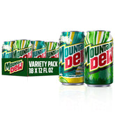 Product Summary: Mountain Dew Soda, 2 Flavor Baja Blast Variety Pack (Baja Blast, Original Dew), 12 Fl Oz Cans (Pack of 18)