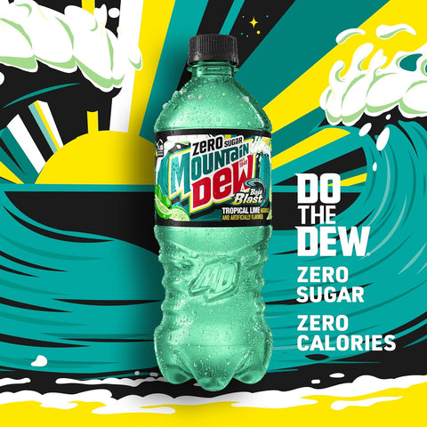 Product Summary: Mountain Dew Baja Blast Zero Sugar 20oz