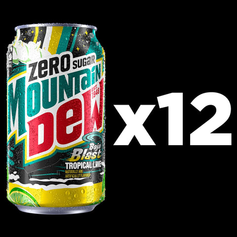 Product Summary: Mountain Dew Baja Blast Zero Sugar 12oz 12pk