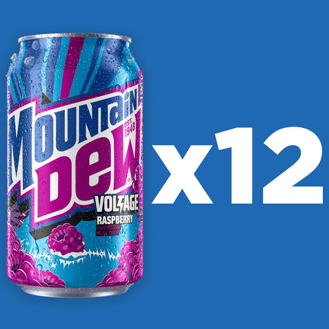 Product Summary: Mountain Dew Soda, Voltage, 12oz Cans (12 Pack)