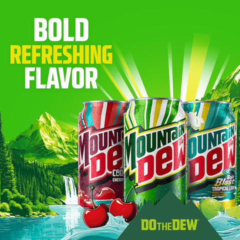 Product Summary: Mountain Dew, Baja Cabo Citrus12 Fl Oz Cans (Pack of 12)