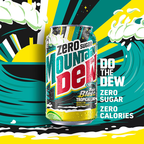 Product Summary: Mountain Dew Baja Blast Zero Sugar 12oz 12pk