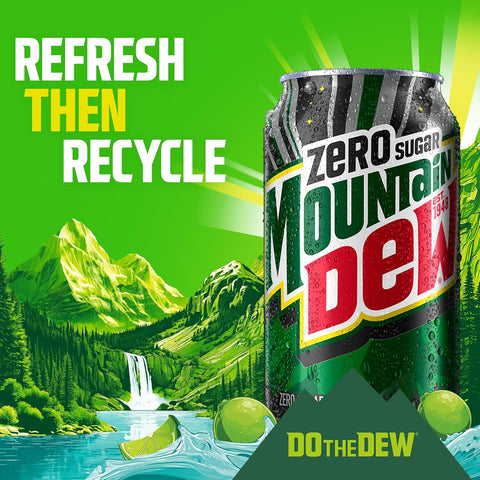 Product Summary: Mountain Dew Zero Sugar Soda, 12oz Cans (12 Pack)